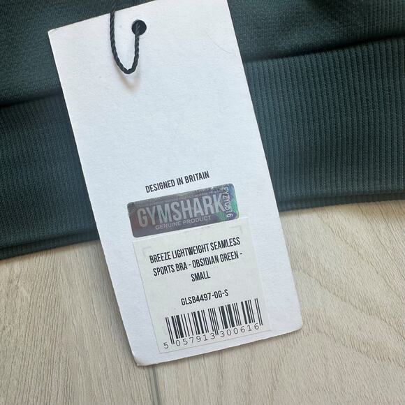 NWT Gymshark Breeze Obsidian Green lightweight seamless sports bra small - Picture 4 of 4